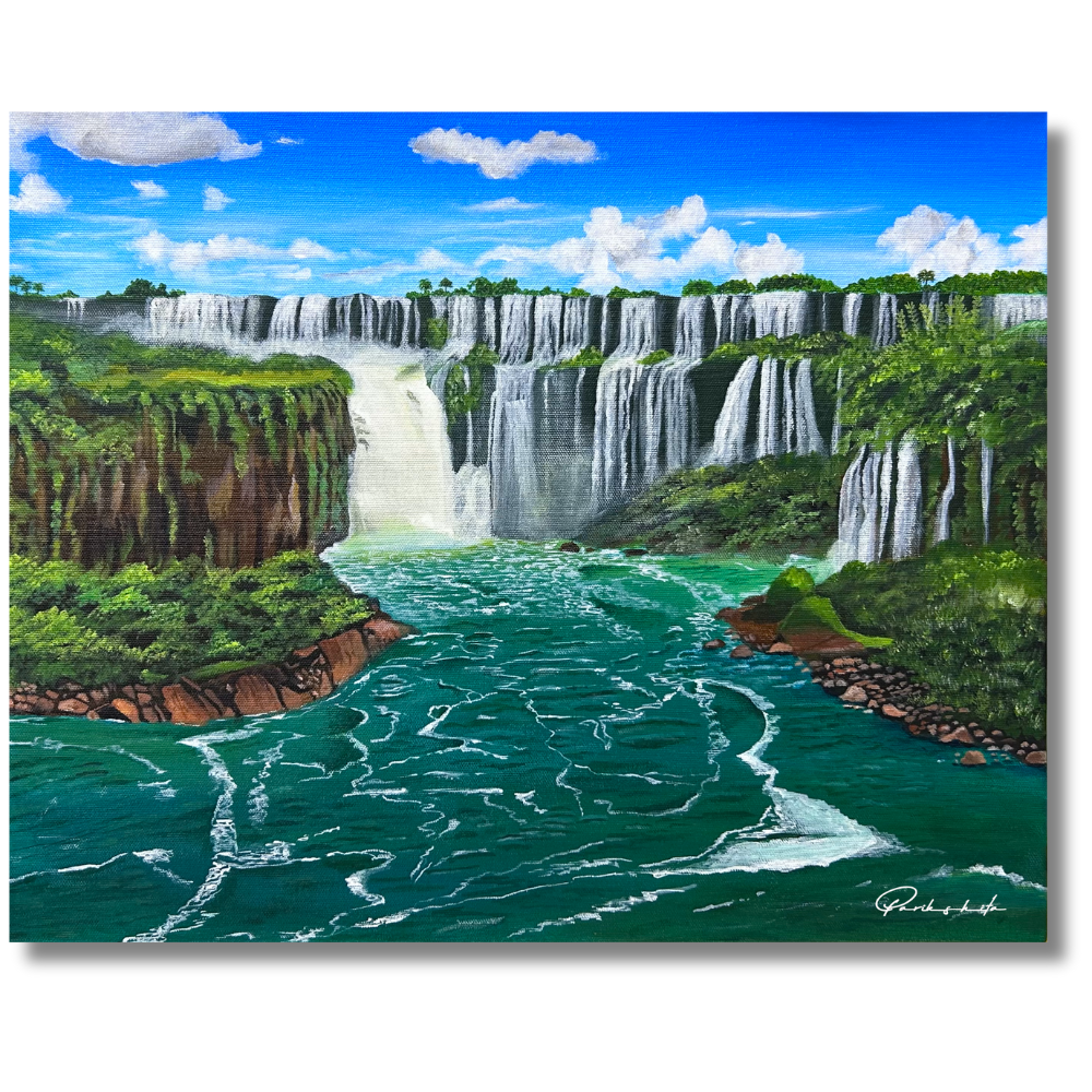 Iguazu falls- Parikshita Jain acrylic canvas painting