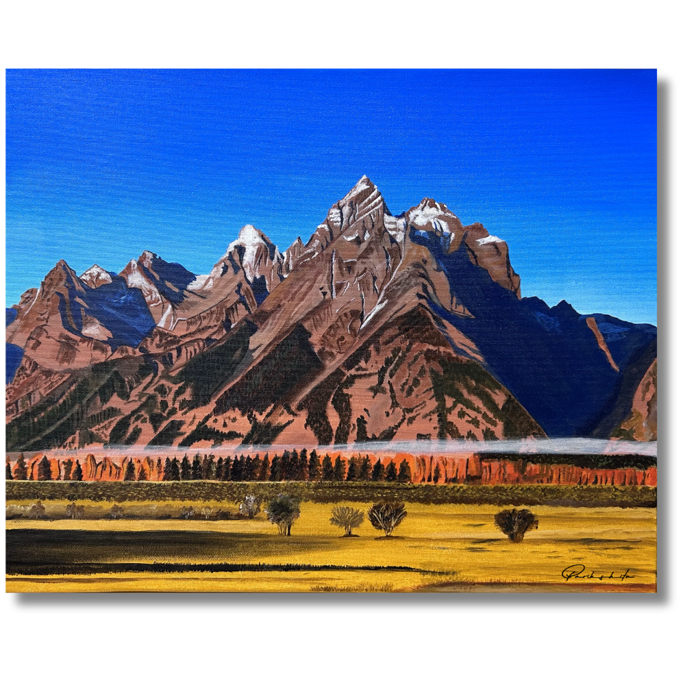 Grand Teton National Park - Parikshita Jain acrylic canvas painting
