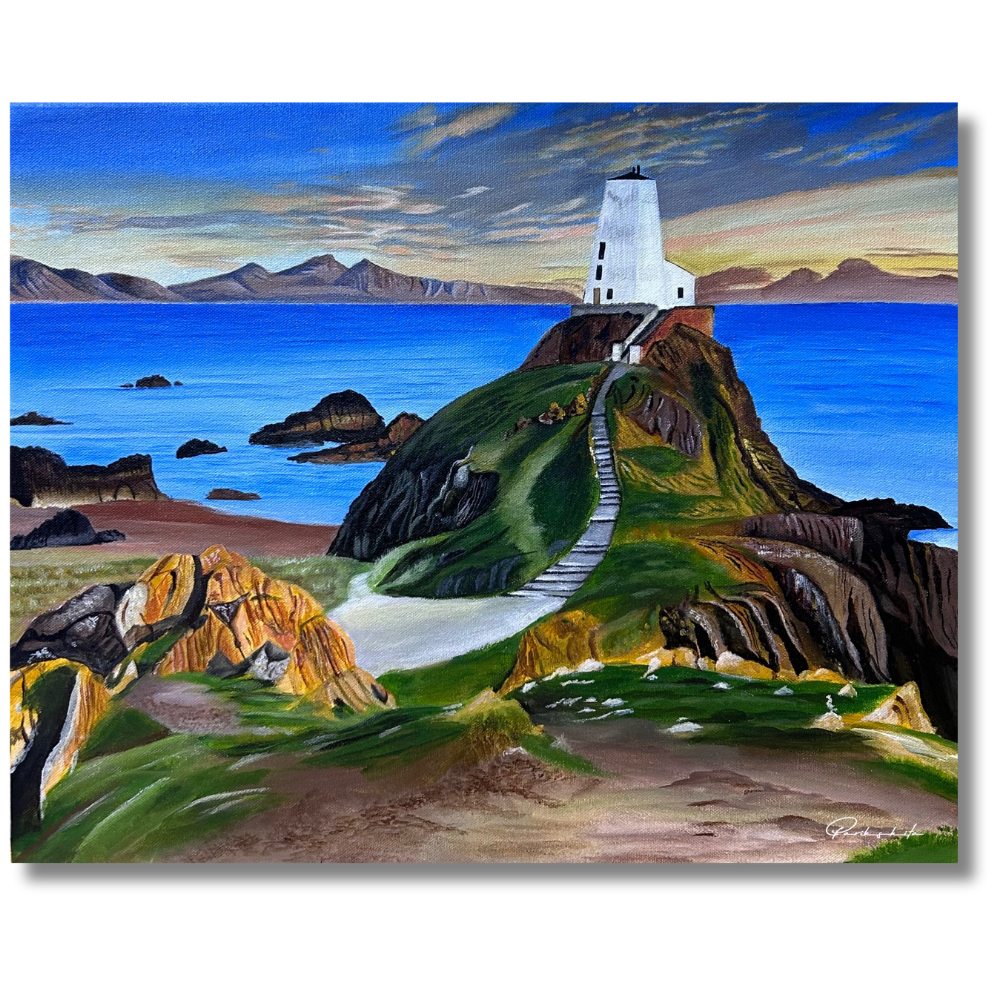 Wales Lighthouse - Parikshita Jain acrylic canvas painting