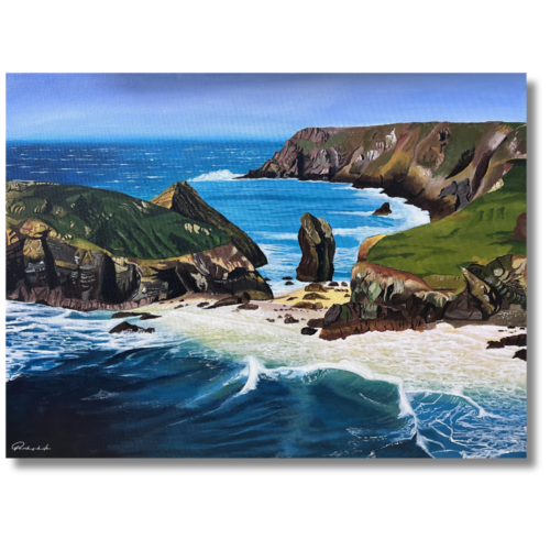 Coastal England - Parikshita Jain acrylic canvas painting