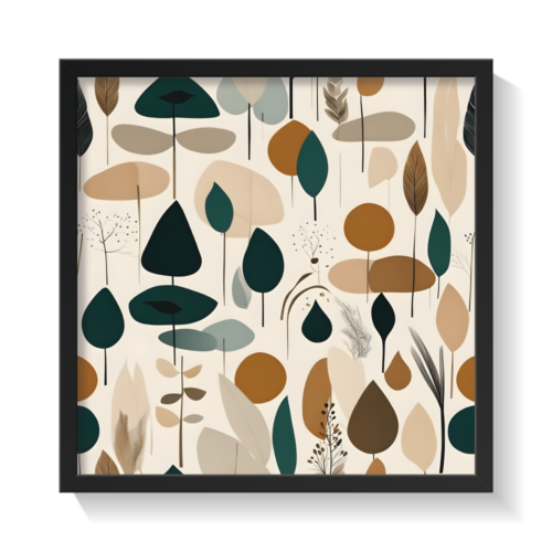 Boho Art Patterns, Boho art, abstract painting black framed print, for wall decor - Arts Fiesta Online Art Gallery