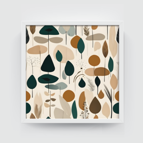 Boho Art Patterns, Boho art, abstract painting white framed print, for wall decor - Arts Fiesta Online Art Gallery