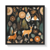 Boho Nature Full, Boho art, abstract painting black framed print, for wall decor - Arts Fiesta Online Art Gallery