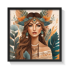 Boho Culture, wall art, Boho art, abstract painting black framed print, for wall decor - Arts Fiesta Online Art Gallery