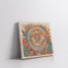 Boho leaves Design, Boho art, abstract painting stretched canvas framed print, for wall decor - Arts Fiesta Online Art Gallery