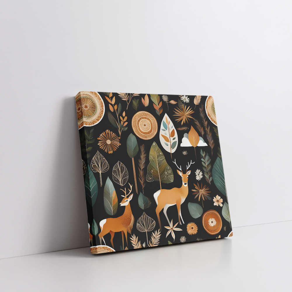 Boho nature full stretched canvas Boho Nature Full, Boho art, abstract painting stretched canvas framed print, for wall decor - Arts Fiesta Online Art Gallery