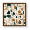 Boho Art Patterns, Boho art, abstract painting brown framed print, for wall decor - Arts Fiesta Online Art Gallery