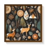 Boho Nature Full, Boho art, abstract painting brown framed print, for wall decor - Arts Fiesta Online Art Gallery