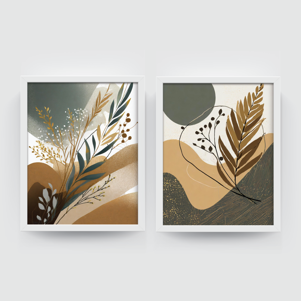 Boho Abstract Art, Boho painting white framed painting, by Arts Fiesta Boho Abstract Art, Boho painting white framed painting, by Arts Fiesta