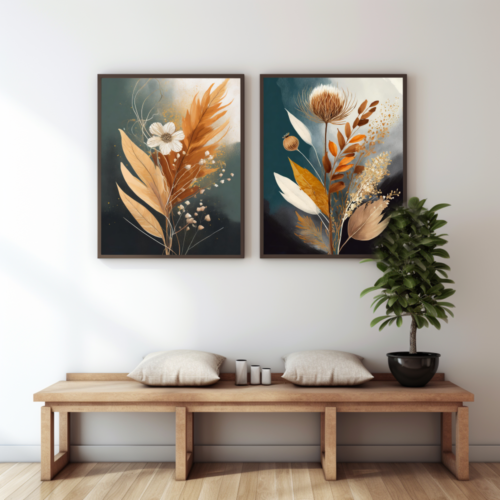 Flower Aesthetics 2, Boho paintings Art, by Arts Fiesta art gallery