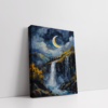 Crescent Moon, landscape painting stretched canvas art, by Arts Fiesta