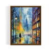 Urban Monsoon, semi abstract painting brown framed art, by Arts Fiesta