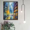 Urban Monsoon, semi abstract painting for wall decor, by Arts Fiesta