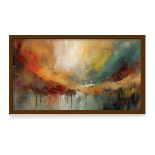 Abstract Sand Hues Brown Frame, Abstract Painting for Wall Decor, Arts Fiesta Art Gallery