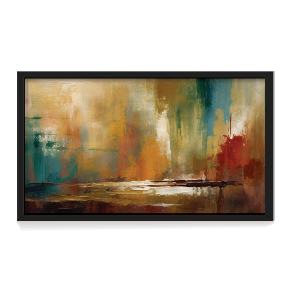 Earthbound Whispers black frame-01 Earthbound Whispers Black Frame, Abstract Painting for Wall Decor, Arts Fiesta Art Gallery