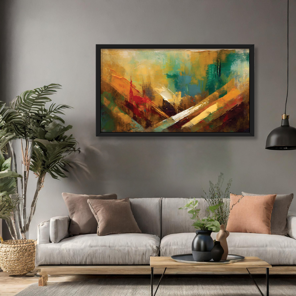 Echoes Of Clay Interior wall look Abstract Painting for Wall Decor, Arts Fiesta Art Gallery