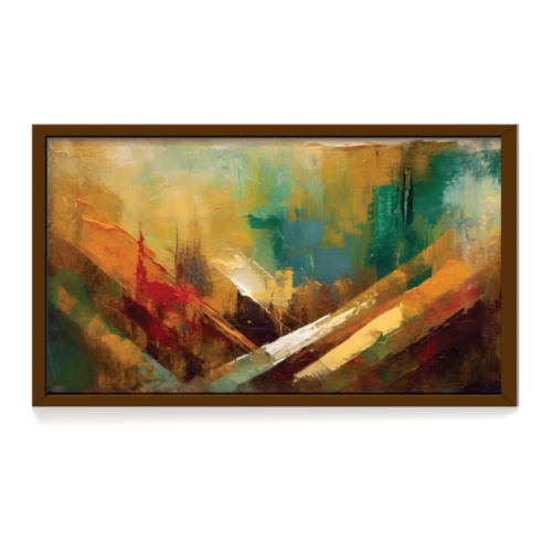 Echoes Of Clay Brown Frame, Abstract Painting for Wall Decor, Arts Fiesta Art Gallery