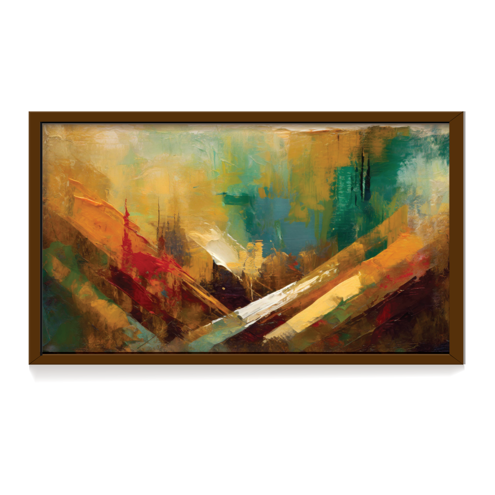Echoes Of Clay brown frame-01 Echoes Of Clay Brown Frame, Abstract Painting for Wall Decor, Arts Fiesta Art Gallery