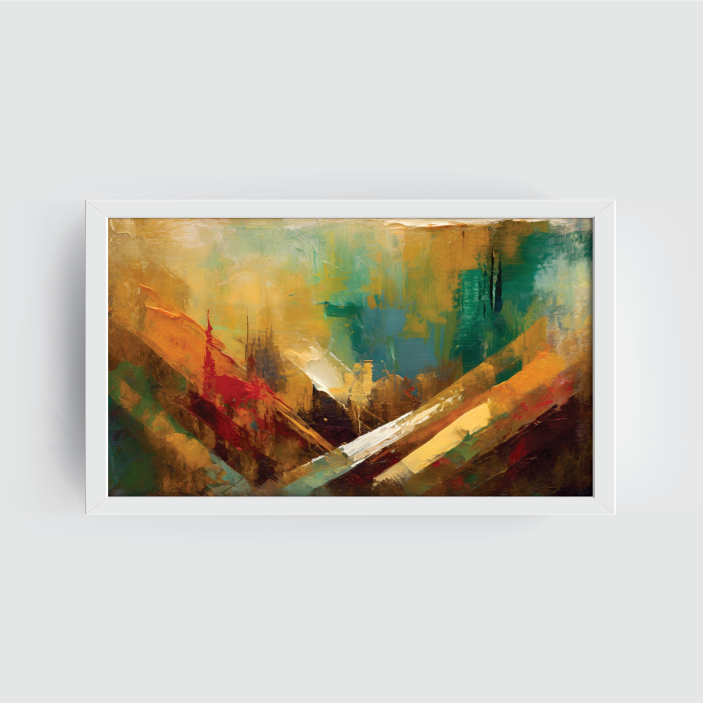 Echoes Of Clay white frame-01 Echoes Of Clay White Frame, Abstract Painting for Wall Decor, Arts Fiesta Art Gallery