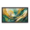 Abstract Nature Love Black Frame, Abstract Painting for Wall Decor, Arts Fiesta Art Gallery