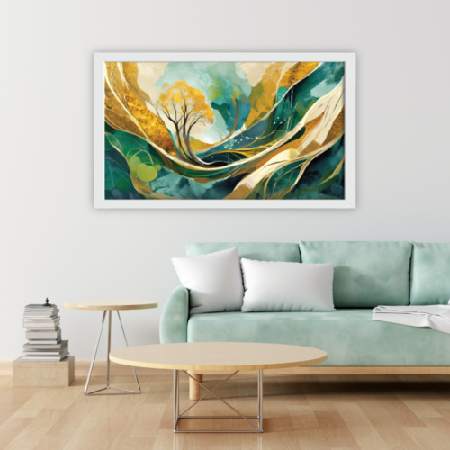 Abstract Nature Love Interior wall look Abstract Painting for Wall Decor, Arts Fiesta Art Gallery