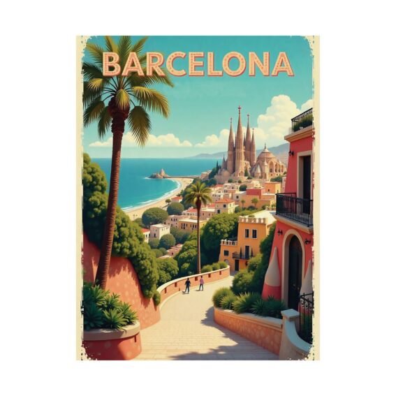 Barcelona Travel Poster