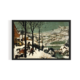 The hunters in the snow By Pieter Bruegel the Elder, famous painting, vintage painting black frame, landscape painitng print