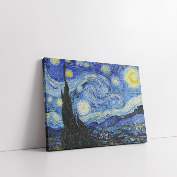 The Starry Night By Vincent Van Gogh, famous painting, vintage painting canvas print, starry painitng print