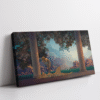 Maxfield Parrish Daybreak, Daybreak canvas art, vintage art print, dreamy classical painting, golden hour artwork, romantic wall decor, fine art canvas print, vintage wall art, serene bedroom art, classic artist print, timeless canvas painting. stretched canvas art print