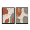 Bring raw nature indoors with "Hues of Mud" black frame, a textured abstract art print set inspired by earthy tones, organic movement, and modern boho aesthetics.