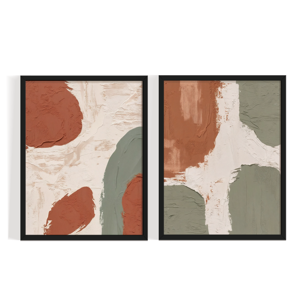 Hues of Mud black frame-01-01 Bring raw nature indoors with "Hues of Mud" black frame, a textured abstract art print set inspired by earthy tones, organic movement, and modern boho aesthetics.