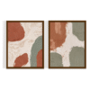Bring raw nature indoors with "Hues of Mud" brown frame, a textured abstract art print set inspired by earthy tones, organic movement, and modern boho aesthetics.