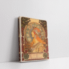 Alphonse Mucha print, Zodiac canvas art, vintage art print, art nouveau painting, decorative wall art, bohemian wall decor, celestial art print, astrology poster, classic artist prints, vintage canvas art. brown stretched canvas