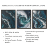 3 piece ocean wave abstract wall art – coastal bedroom wall decor