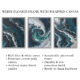 Abstract ocean wave wall art framed prints set – modern home interior design