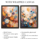 Polka Dots Botanicals Painting Espresso Framed Canvas