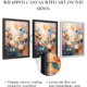 Polka Dots Botanicals Painting Framed Canvas