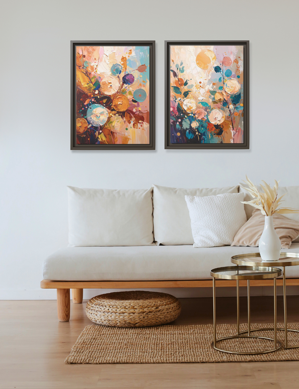 Polka Dots Botanicals Painting by Arts Fiesta