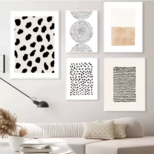 Polka dot wall art