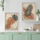 Home office with a gallery wall featuring the botanical boho art frame set, adding a modern natural touch with leaf artwork. Home office with a gallery wall featuring the botanical boho art frame set, adding a modern natural touch with leaf artwork.