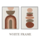 boho wall art frame set, white framed, beautifull wall decor canvas prints