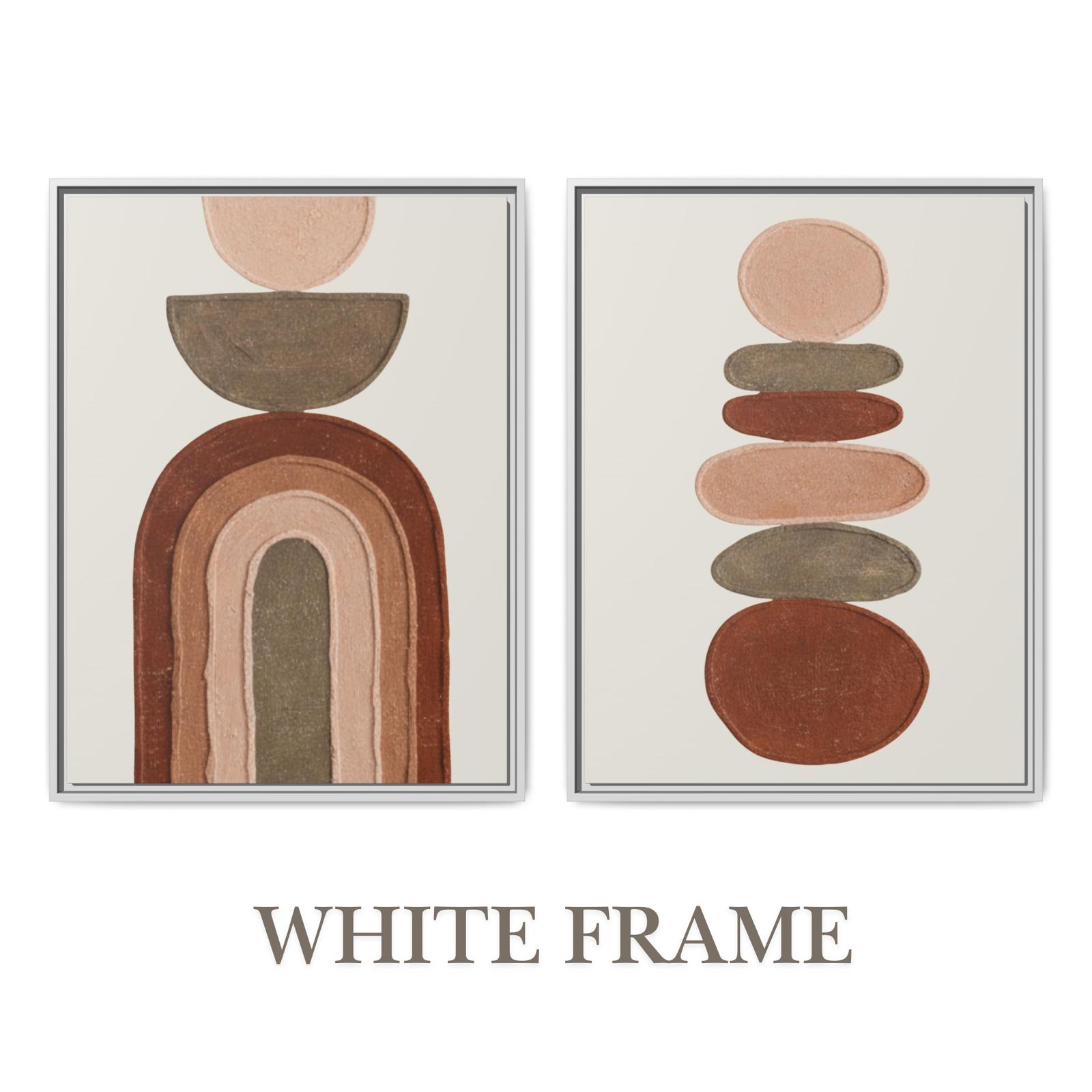boho wall art frame set, white framed, beautifull wall decor canvas prints