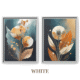 Flower Aesthetics 2, Boho paintings, white framed Art, by Arts Fiesta