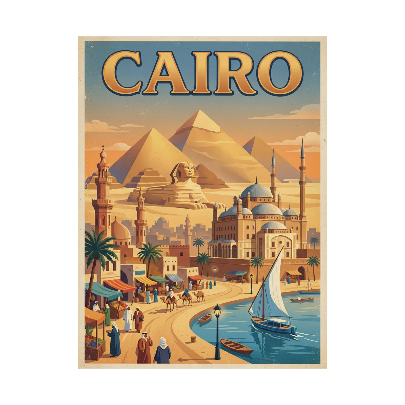 Cairo Travel Poster