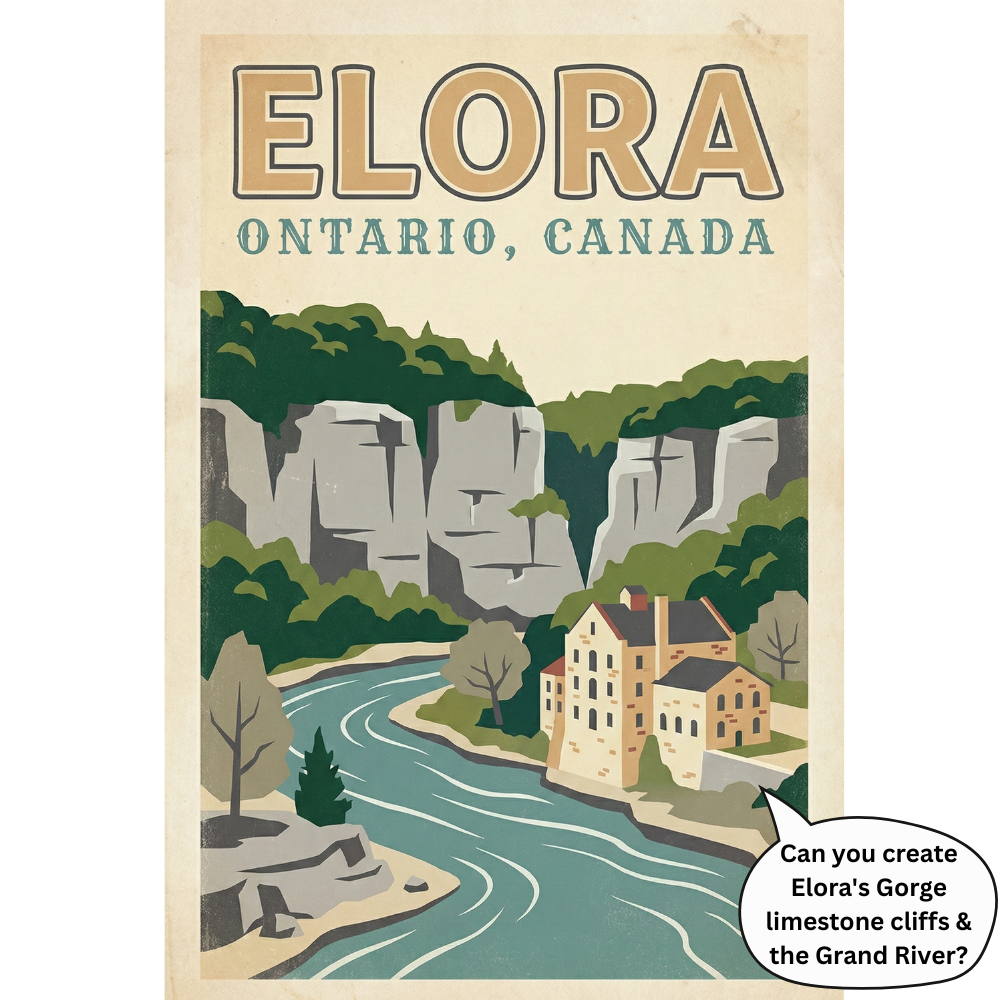 Personalized vintage city travel poster designed for a customer, showcasing a custom destination with stylized architecture and nostalgic travel poster artwork