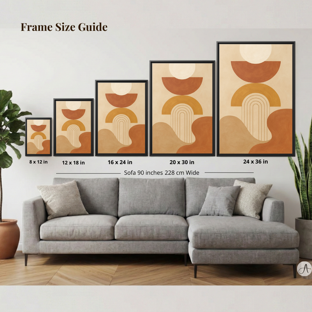 Frame Size Guide Boho Art, Frame Size Guide, Shop online