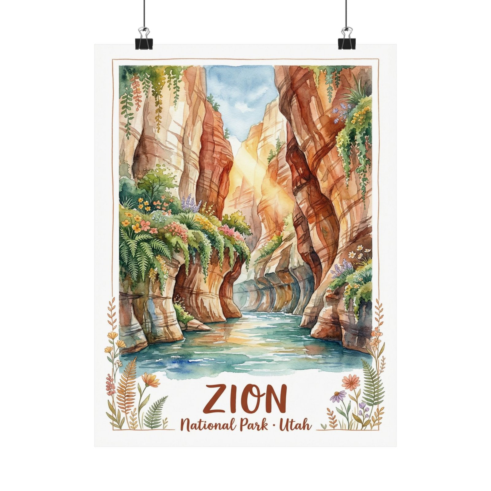 Zion National Park Travel Poster