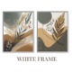 Boho Abstract Art White Frame Boho Abstract Art, Boho painting White framed painting, by Arts Fiesta