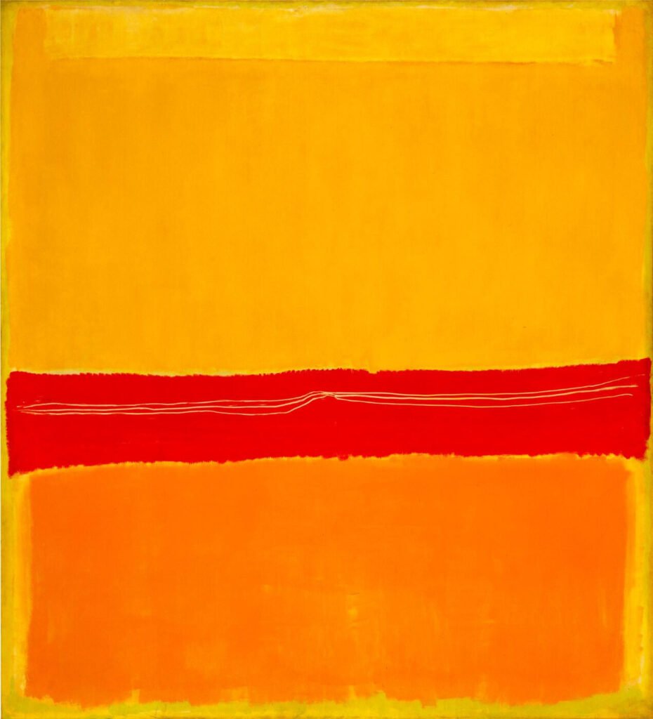 Artist: Mark Rothko​
Year: 1961​
A masterful display of color field painting, this artwork reflects Rothko's philosophical quest to evoke the deepest of human emotions through pure abstraction.​