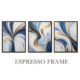 Fluid pattern abstract painting espresso frame